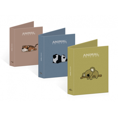 4-krúžkový dekoratívny zakladač ANIMAL FRIENDS eko - 3 ks